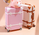 Retro Trolley Case Female Travel Suitcase Pink Cute Trolley Luggage Trolley Password Box 20 Inch Carry On Suitcases Big Bag